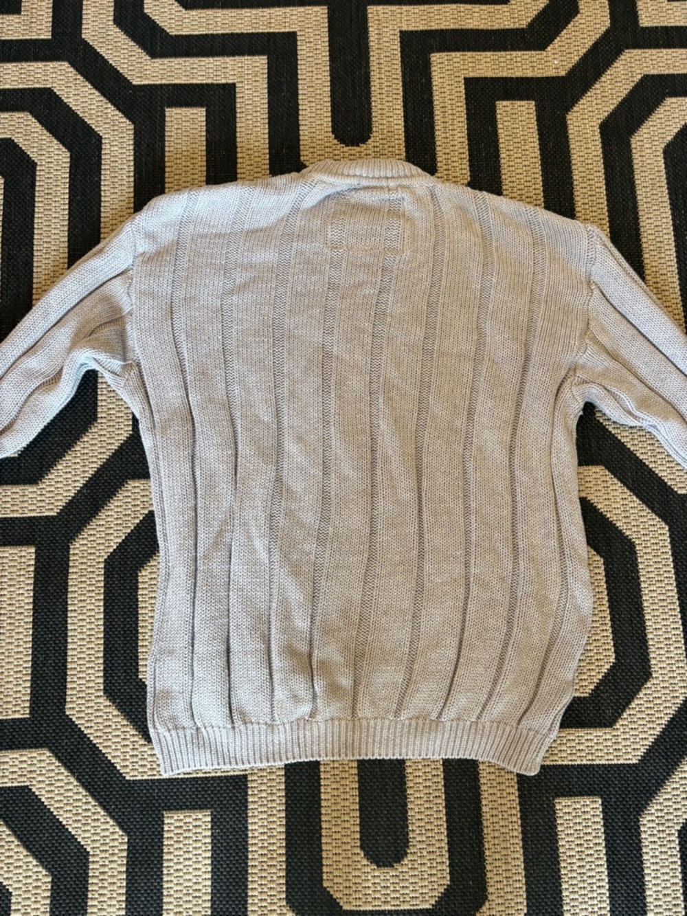 Coach Men's Cable Knit Crewneck Sweater - Light Gray - Picture 2 of 2